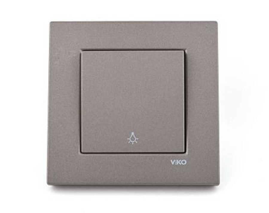 Viko Artline Novella Işıklı Light Anahtarı (Çerçeve Hariç) Antrasit