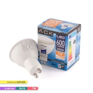 ACK 7W GU10 Difizörlü LED Ampul 3000K AA24-00750