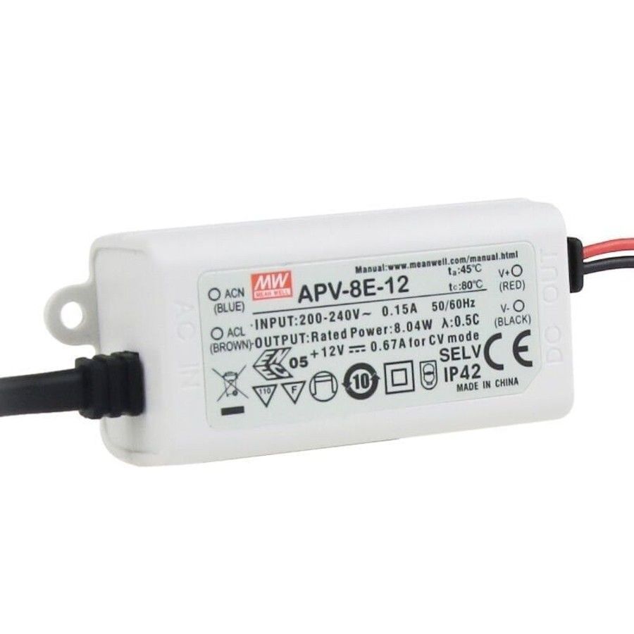 MEANWELL- APV-8E-12  Led Sürücü - Güç kaynağı