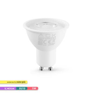 ACK 5W GU10 Lensli LED Ampul 3000K AA24-01550