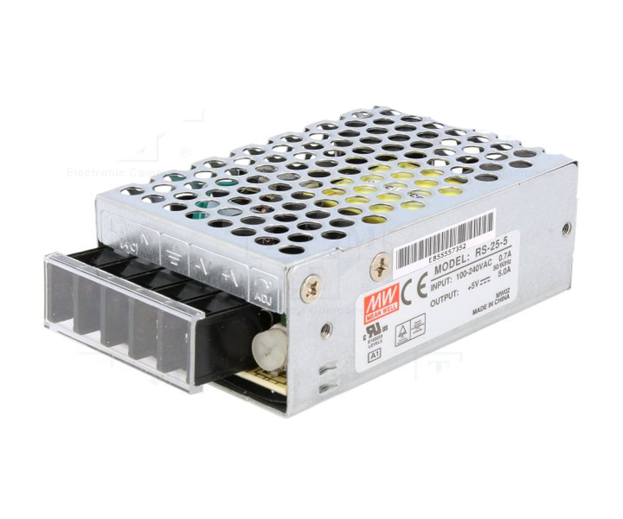 MEANWELL- RS-025-05 	05Vdc 5.0Amp  Güç Kaynağı