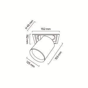 Goya Dimlenebilir 36W COB Ledli Mağaza Armatürleri Goya GY 3151 42 Dim