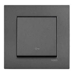 Viko Artline Novella Kapı Otomatiği Anahtarı (Çerçeve Hariç) Antrasit