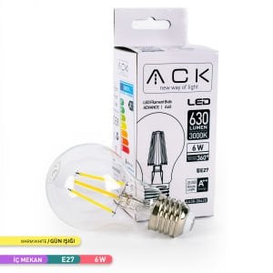 ACK 6W Rustik LED A60 Ampul 3000K AA38-00620