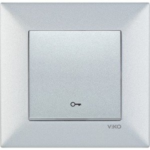 Viko Artline Novella Kapı Otomatiği Anahtarı (Çerçeve Hariç) Gümüş