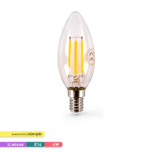 ACK 4W Rustik LED C35 Ampul 3000K AA36-00410