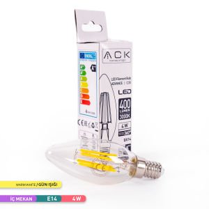 ACK 4W Rustik LED C35 Ampul 3000K AA36-00410