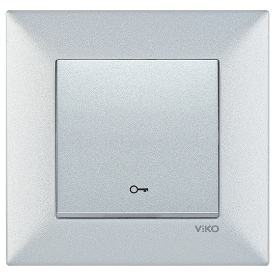 Viko Artline Novella Kapı Otomatiği Anahtarı (Çerçeve Hariç) Metalik Beyaz