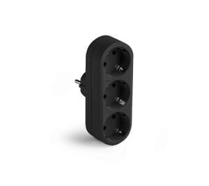 Famatel Adaptör 3’lü 16A 250V Siyah  1333-N