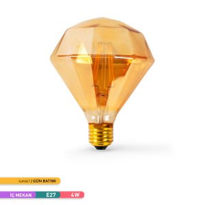 ACK 4W Rustik LED Prizmatik Ampul 2200K AB50-00420