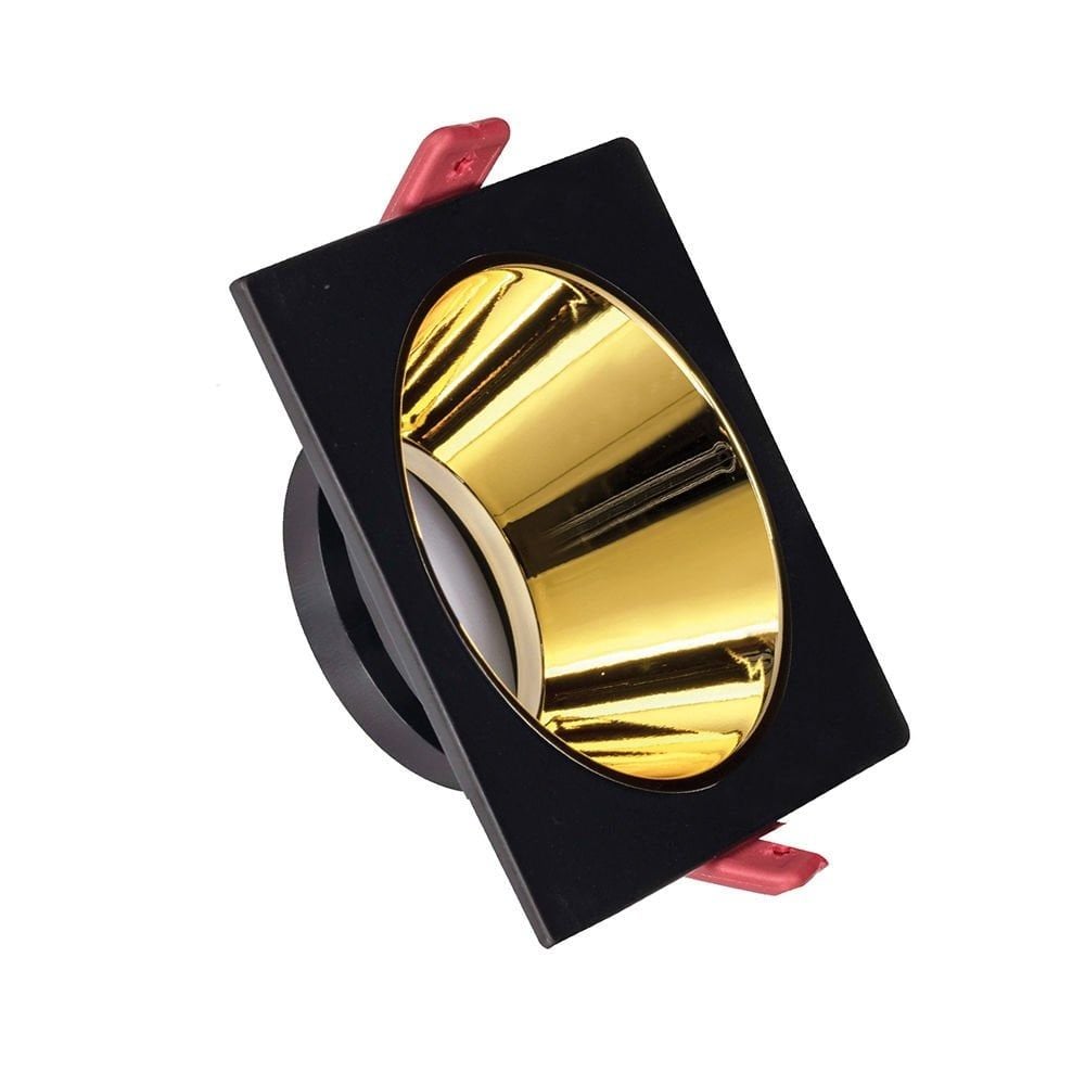 ACK Siyah Kasa - Gold (92x92) mm Aliminyum Pc Spot Armatür AH03-07021