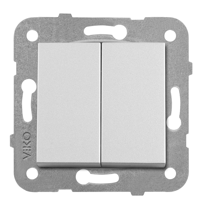 Viko Artline Novella Komütator (Çerçeve Hariç) Metalik Beyaz