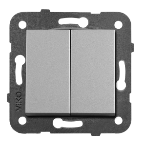 Viko Artline Novella Komütator (Çerçeve Hariç) Metalik Beyaz