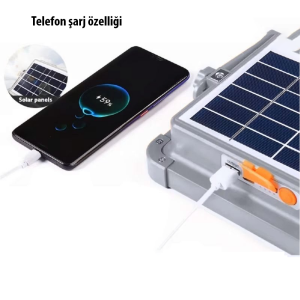 Cata 200W 6400K Taşınabilir Şarjlı Solar Projektör CT-4698
