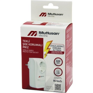 Mutlusan  Akım Korumalı Tekli Priz 001 888 100004 00 00