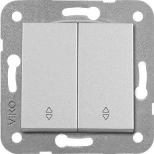 Viko Artline Novella Komütator Veavien (Çerçeve Hariç) Metalik Beyaz