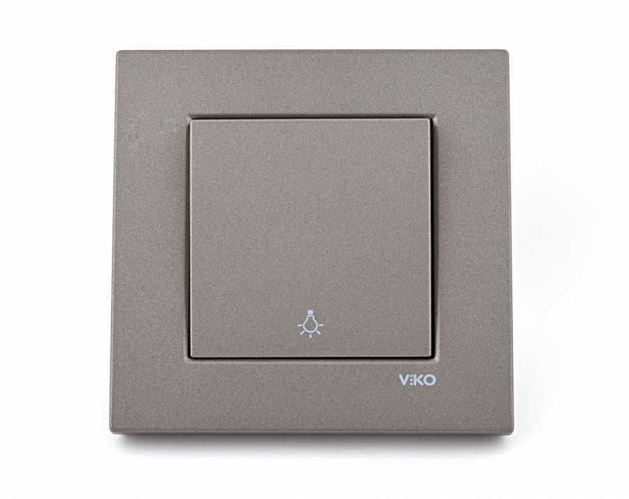 Viko Artline Novella Light Anahtarı (Çerçeve Hariç) Antrasit