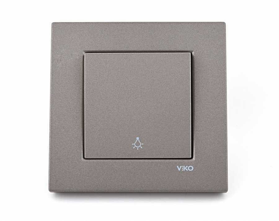 Viko Artline Novella Light Anahtarı (Çerçeve Hariç) Antrasit