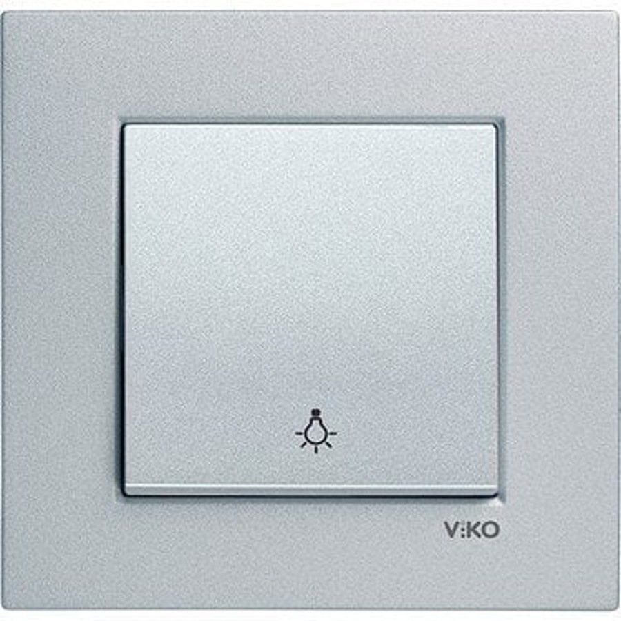 Viko Artline Novella Light Anahtarı (Çerçeve Hariç) Gümüş