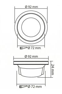 ACK Led Spot Downlİght 6W Siyah Çerçeve CCT IP20 AD01-00691