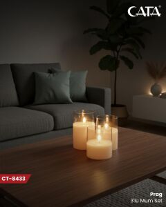 Cata Şarjlı - Dimli Berlin 3 Işık Renkli Masa Lambası CT-8433