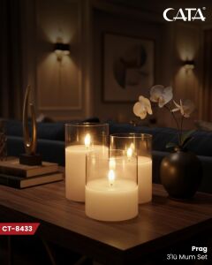 Cata Şarjlı - Dimli Berlin 3 Işık Renkli Masa Lambası CT-8433