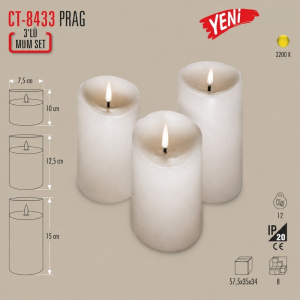 Cata Şarjlı - Dimli Berlin 3 Işık Renkli Masa Lambası CT-8433