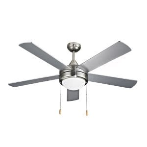 Vanti 60W 140cm (52inç) Avizeli Gümüş Metal 5 Kanatlı Tavan Vantilatörü KCF288