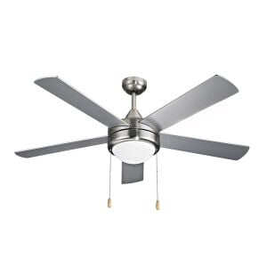 Vanti 60W 140cm (52inç) Avizeli Gümüş Metal 5 Kanatlı Tavan Vantilatörü KCF288