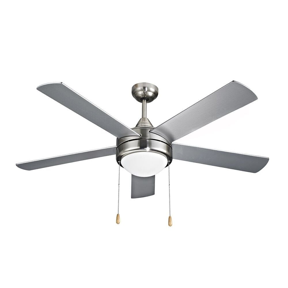 Vanti 60W 140cm (52inç) Avizeli Gümüş Metal 5 Kanatlı Tavan Vantilatörü KCF288