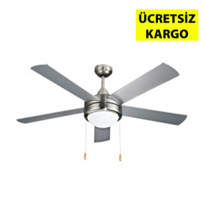 Vanti  60W 52'' Avizeli Gümüş Metal  5 Kanatlı Tavan Vantilatörü KCF288