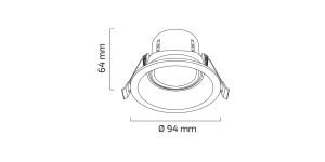 Goya 8W - Triac Dim Sıva Altı Cob Led Armatür  GY 1735-8