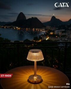 Cata Rio 3 Işık Renkli Şarjlı Masa Lambası CT-8434
