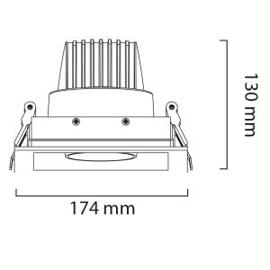 Goya Dimlenebilir 30W COB Led Downlight 16X16 cm GY 3041 30 Dim