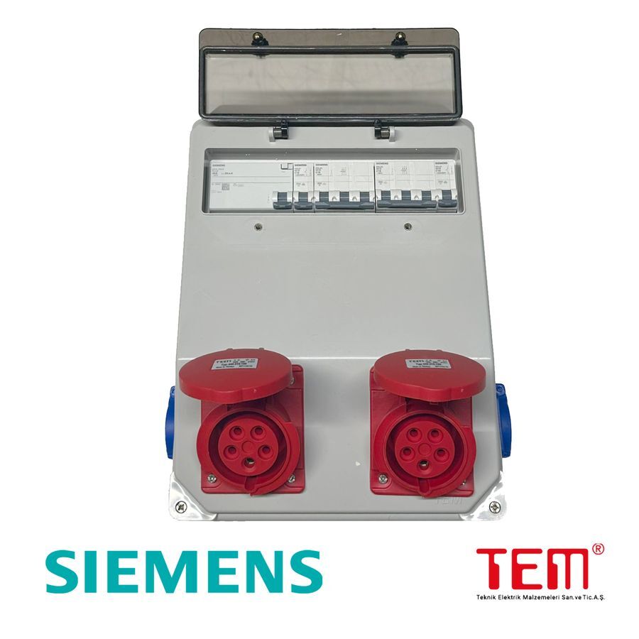 Tem IP67  Kombinasyon Kutusu Ön 2 Ad. IP44 5x16A CEE + 2 Ad. 1x16 Yan