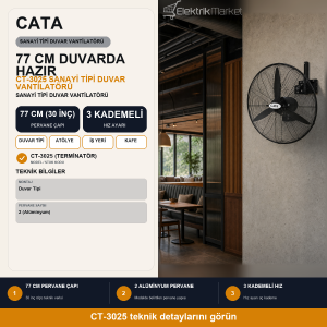 Cata Terminatör Duvar Tipi Vantilatör 77cm (30inç) CT-3025