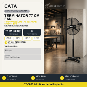 Cata Terminatör Ayaklı Vantilatör 77cm (30inç) CT-3030
