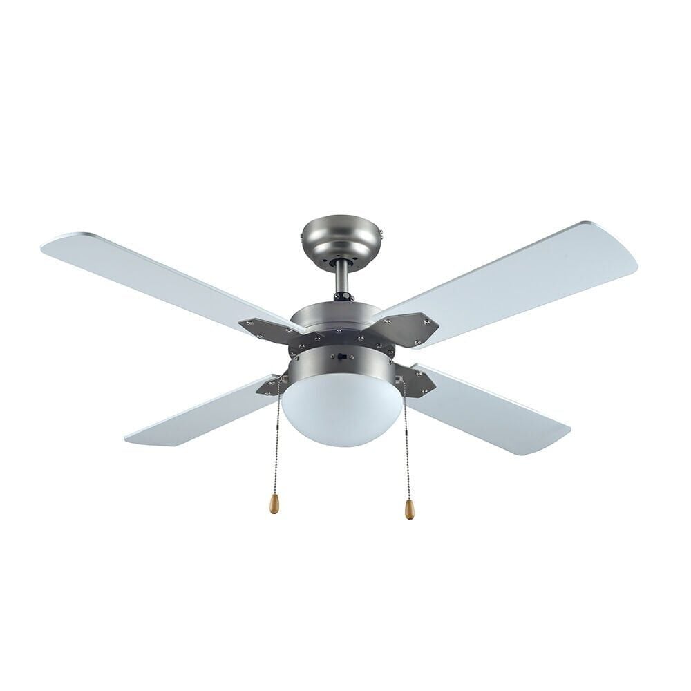 Vanti 60W 106cm (42inç) Gümüş Metal Tavan Avizeli 4 Kanatlı Vantilatör KCF283