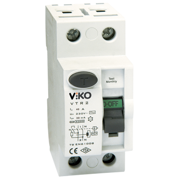 VİKO  VTR2-6330 2Kut 30Ma 63A Kaçak Akım Koruma Rölesi