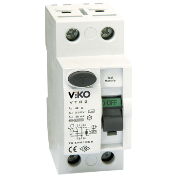 VİKO VTR2-63300 2Kut 300Ma 63A Kaçak Akım Koruma Rölesi