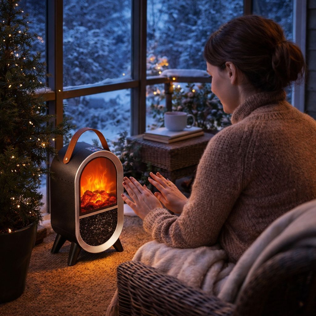 Cata Uludağ Taşınabilir Şömine Isıtıcı CT-6055