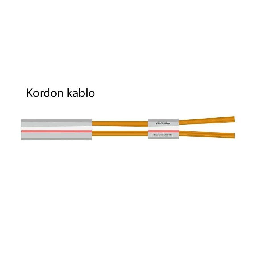 2x0,75 Kordon Bakır Kablo-Şeffaf