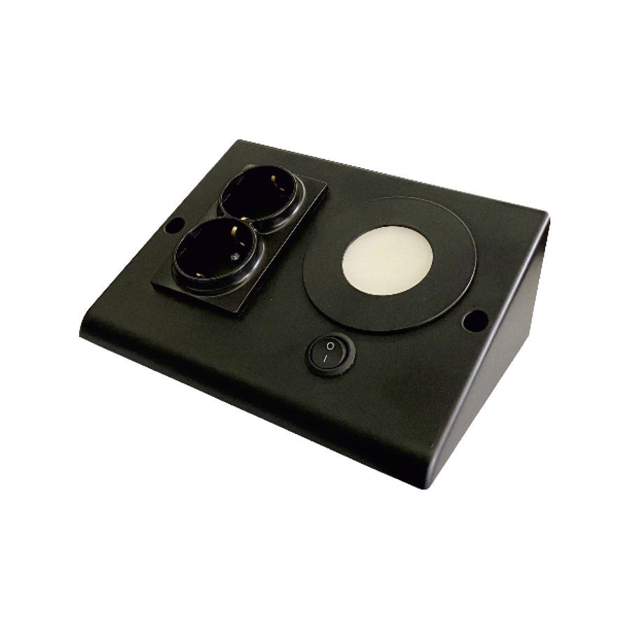 Nisa 3 Watt  Tezgah Altı Plastik Priz E2130 Siyah