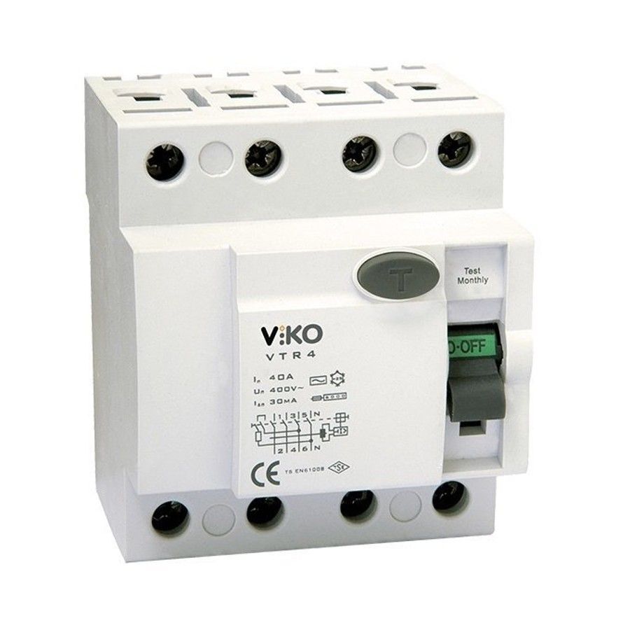 VİKO VTR4-10030 4 KUT Kaçak Akım Rölesi 30mA 100A