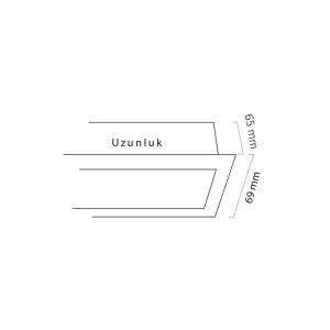 Goya 52w 120cm Sıva Altı Led Linear Armatür GY 8022-120