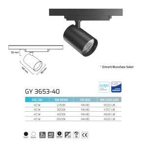 Goya 40W Led Ray Spot GY GY 3653 40
