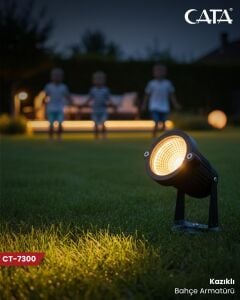 Cata 7W Kazıklı Led Bahçe Aydınlatma 3200K Gün Işığı CT-7300