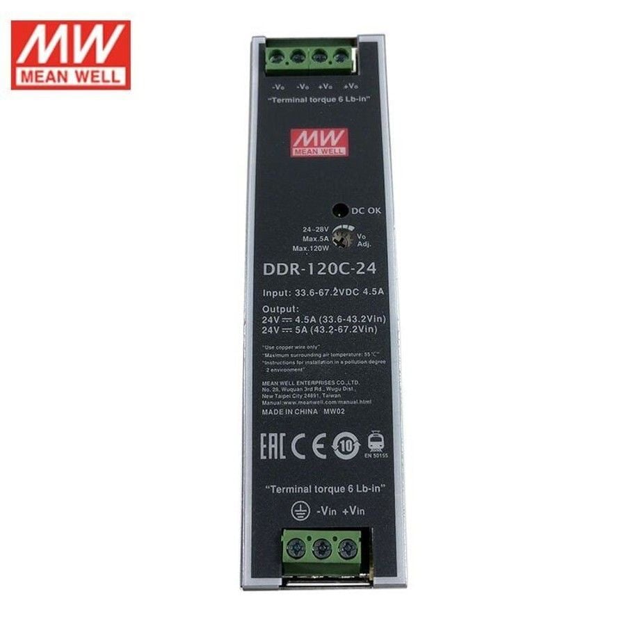 MEANWELL- DDR-120C-24  Din Rail - Ray Montajlı Güç Kaynağı