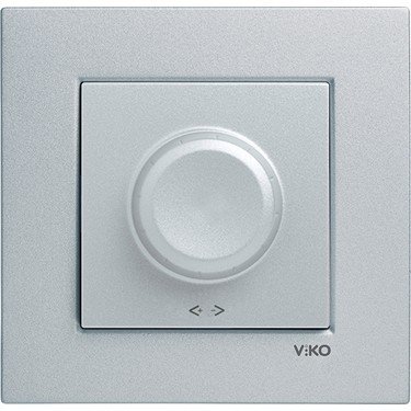 Viko Artline Novella Rotatif Dimmer PRO 6w  (100W) RL (Çerçeve Hariç) Gümüş