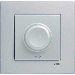Viko Artline Novella Rotatif Dimmer PRO 6w  (100W) RL (Çerçeve Hariç) Gümüş